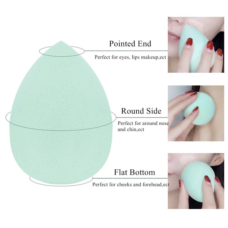 BTYMS 10 Pieces Makeup Sponge Blenders Beauty Sponges Egg Shaped Blending Sponge Foundation Applicator Cosmetic Sponges - Image 3